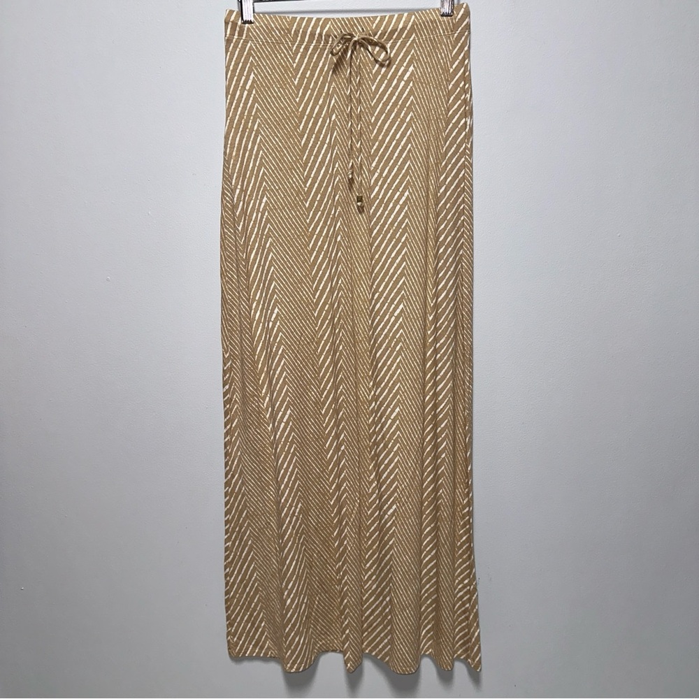 Michael Kors Beige & White Patterned Maxi Skirt, Size XS